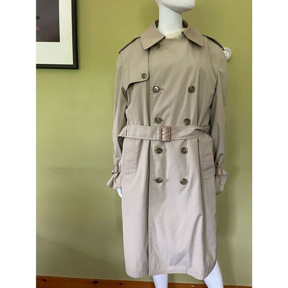 Vintage London Fog Double Breasted Maincoat Trench Coat 42